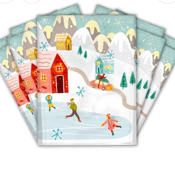 2 SETS LEFT🏠🛷20 Winter Village Poly Mailers 10 x 13 inch - Picture 1 of 6